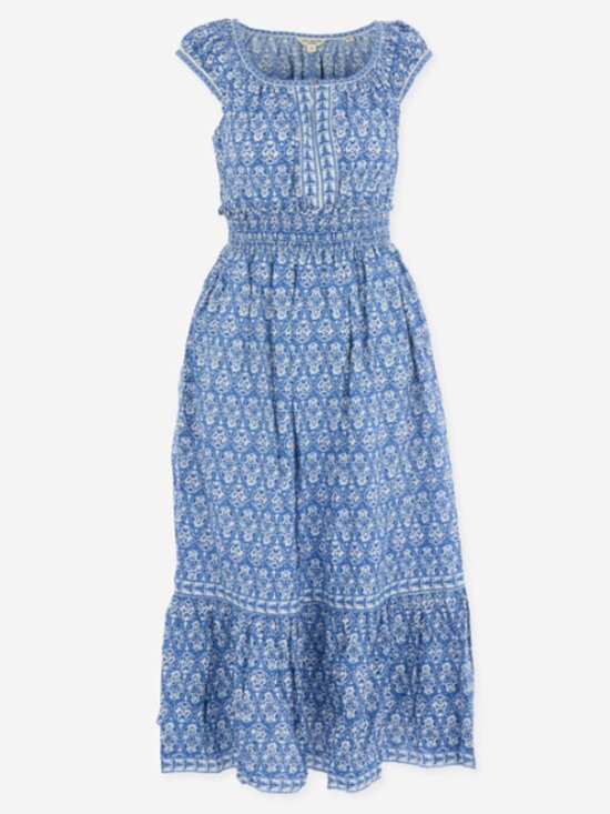 Max Studio Dresses & Skirts - EUC MAX STUDIO Smocked Fit & Flare Maxi Dress, Blue, Size XL